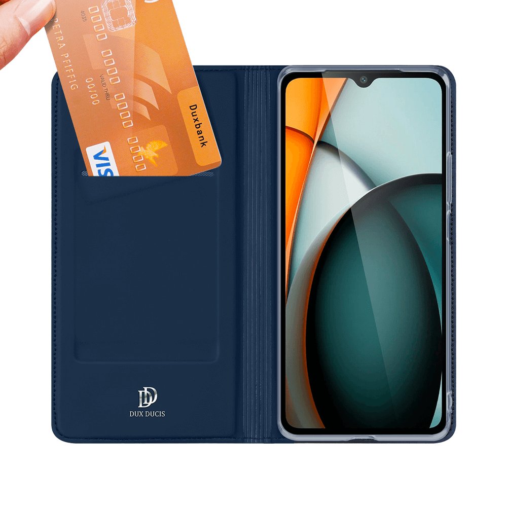 Housse folio Xiaomi Redmi A3 porte-carte – Dux Ducis Skin Pro Noir - Vue 3