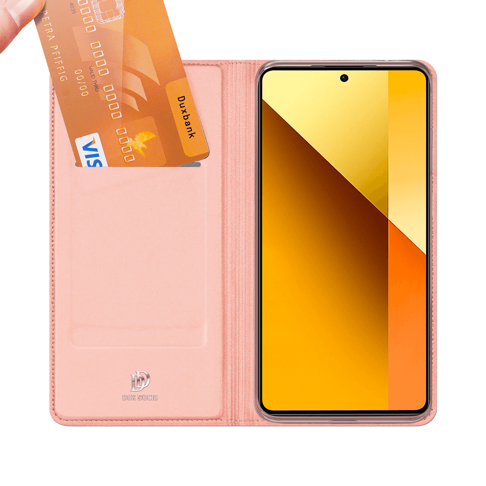 Housse folio Xiaomi Redmi Note 13 5G porte-carte – Dux Ducis Skin Pro Bleu - Vue 3