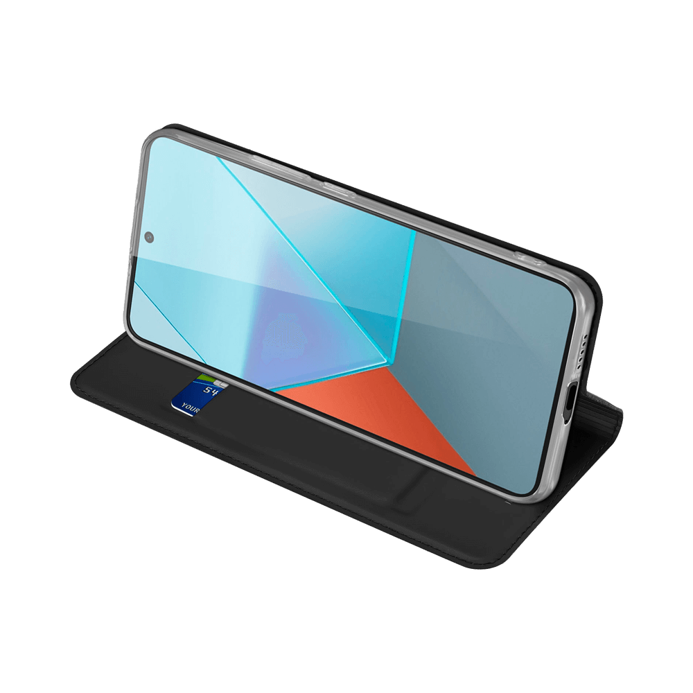 Housse folio Xiaomi Redmi Note 13 Pro / Poco X6 porte-carte – Dux Ducis Skin Pro Noir - Vue 7