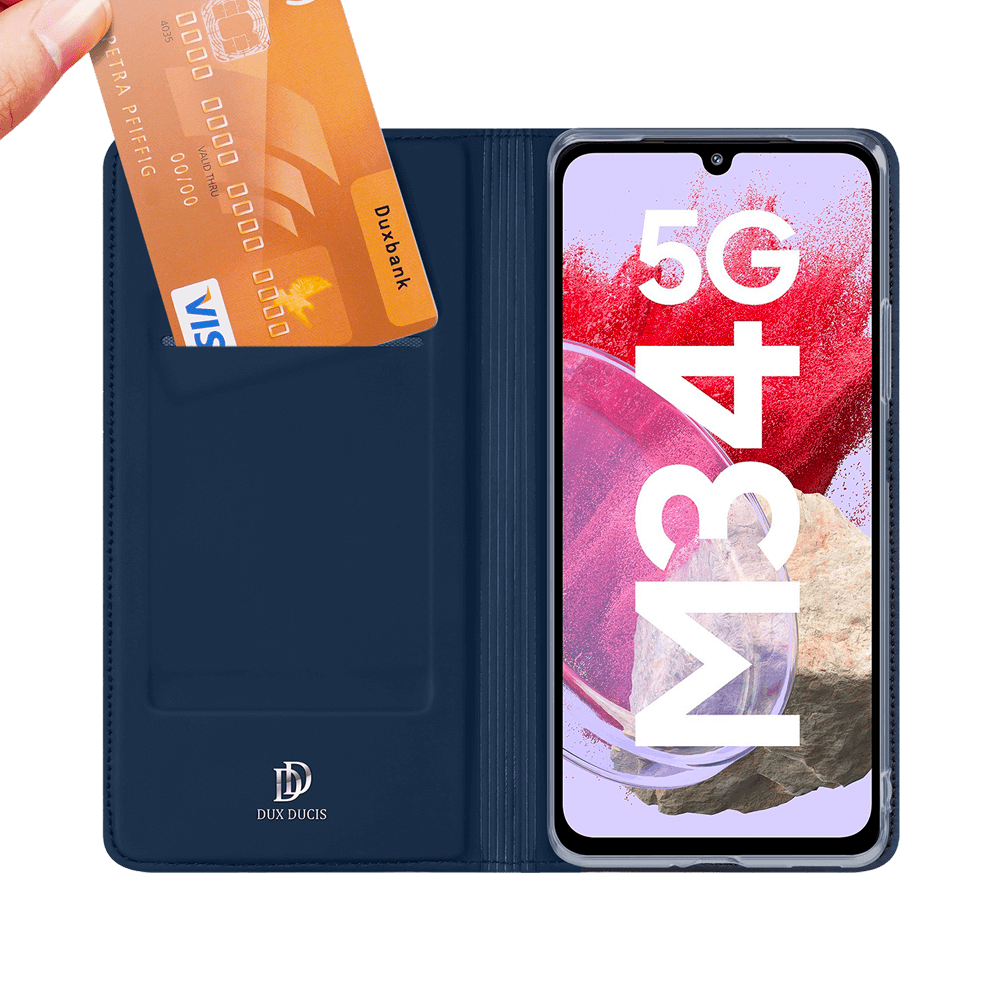 Housse folio Samsung Galaxy M34 porte-carte – Dux Ducis Skin Pro Noir - Vue 3