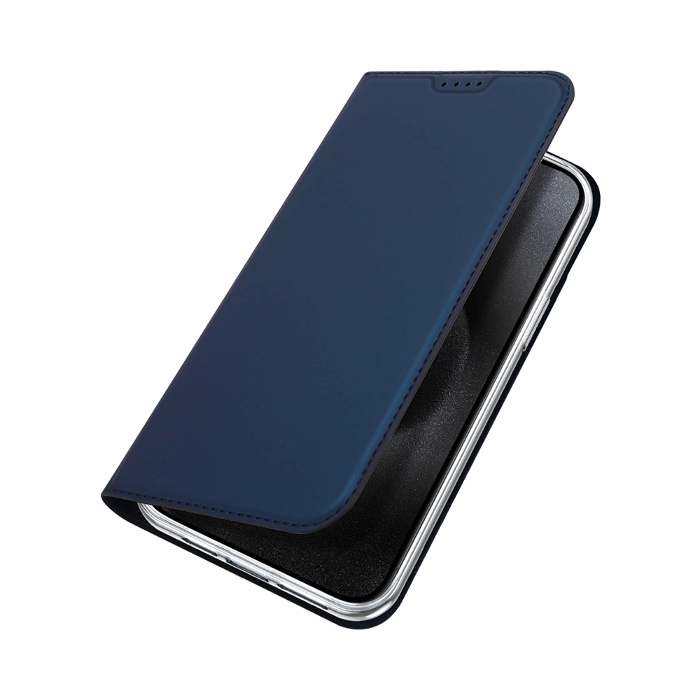 Housse folio iPhone 15 Pro Max porte-carte – Dux Ducis Skin Pro Bleu - Vue 5