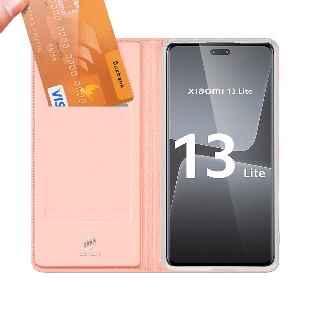 Housse folio Xiaomi 13 Lite porte-carte – Dux Ducis Skin Pro Noir - Vue 3