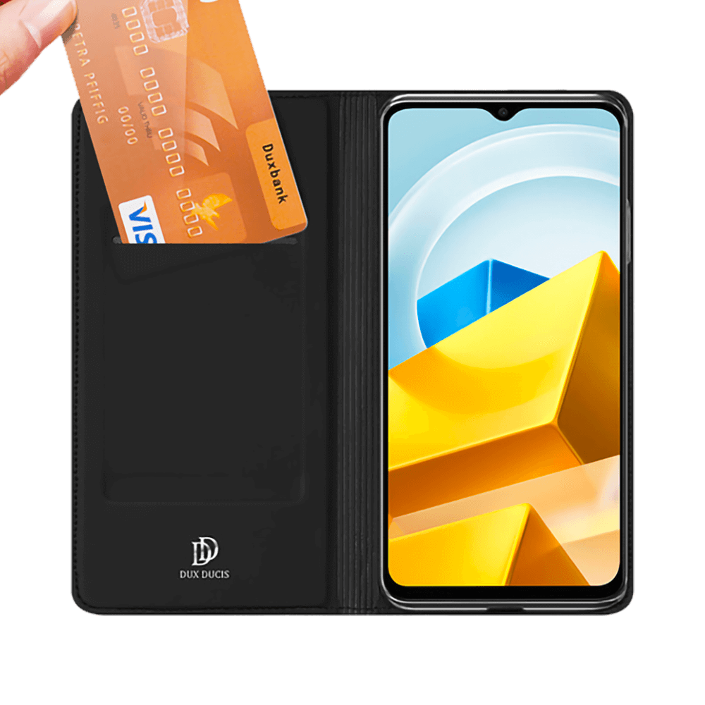 Housse folio Xiaomi Poco M5 porte-carte – Dux Ducis Skin Pro Noir - Vue 4