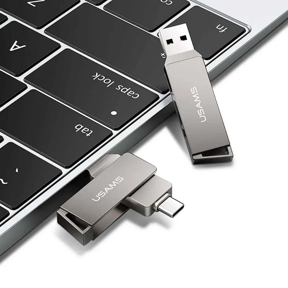 Clé USB 3.0 + Type C Usams 16 Go Noir - Vue 8
