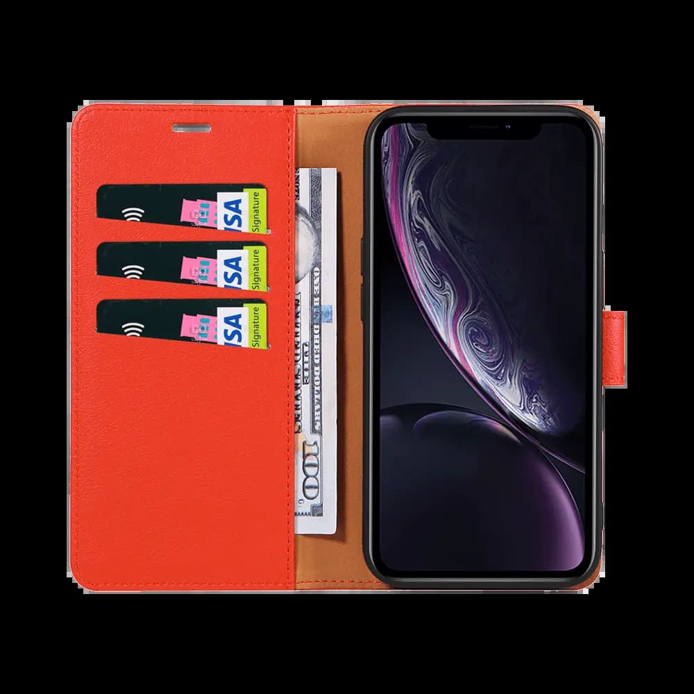 Housse folio anti-RFID iPhone XR – PROTECT IP011 Rouge - Vue 4