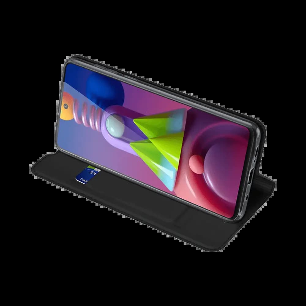 Housse folio Samsung Galaxy M51 porte-carte – Dux Ducis Skin Pro Noir - Vue 12