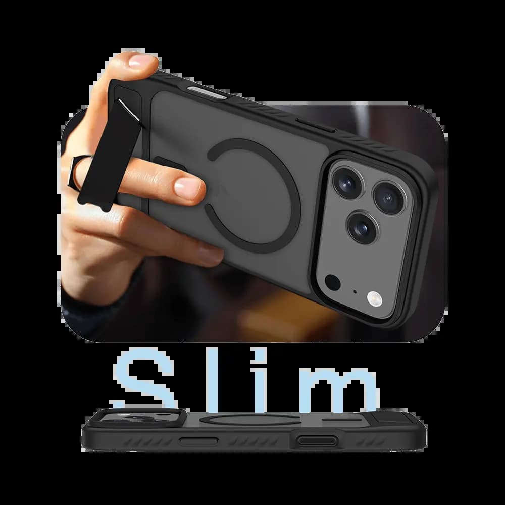 Coque de protection iPhone 17 Pro MagSafe avec support – PROTECT IF014 Noir - Vue 5