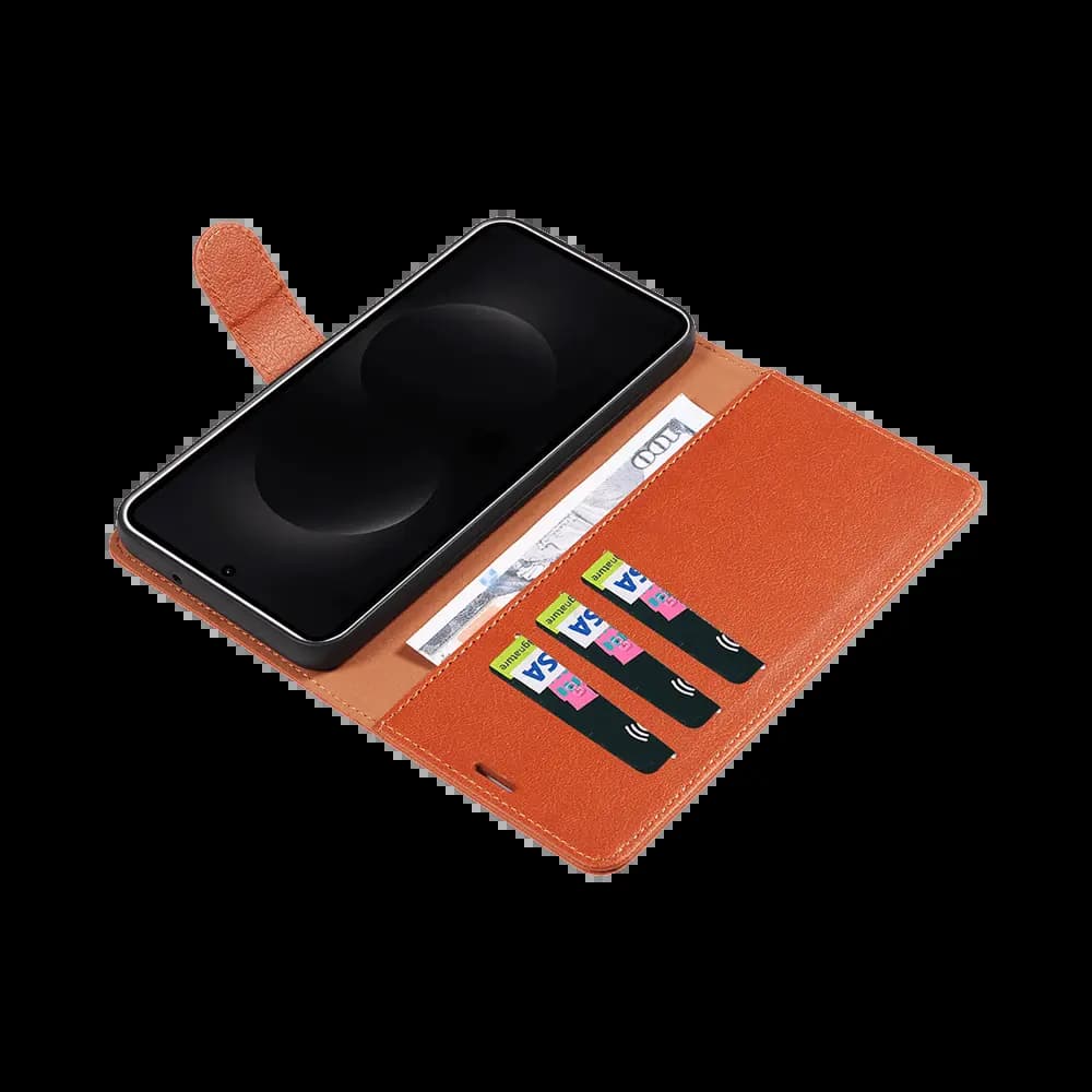 Housse folio anti-RFID Samsung Galaxy S26 Ultra – PROTECT IP011 Marron - Vue 13