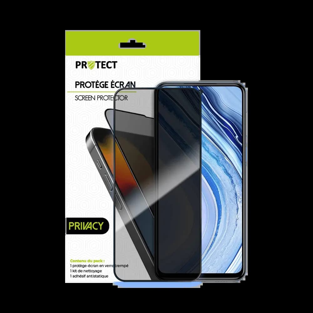 Verre trempé anti-espions 9H – Xiaomi Redmi Note 9S – PROTECT Transparent - Vue 20