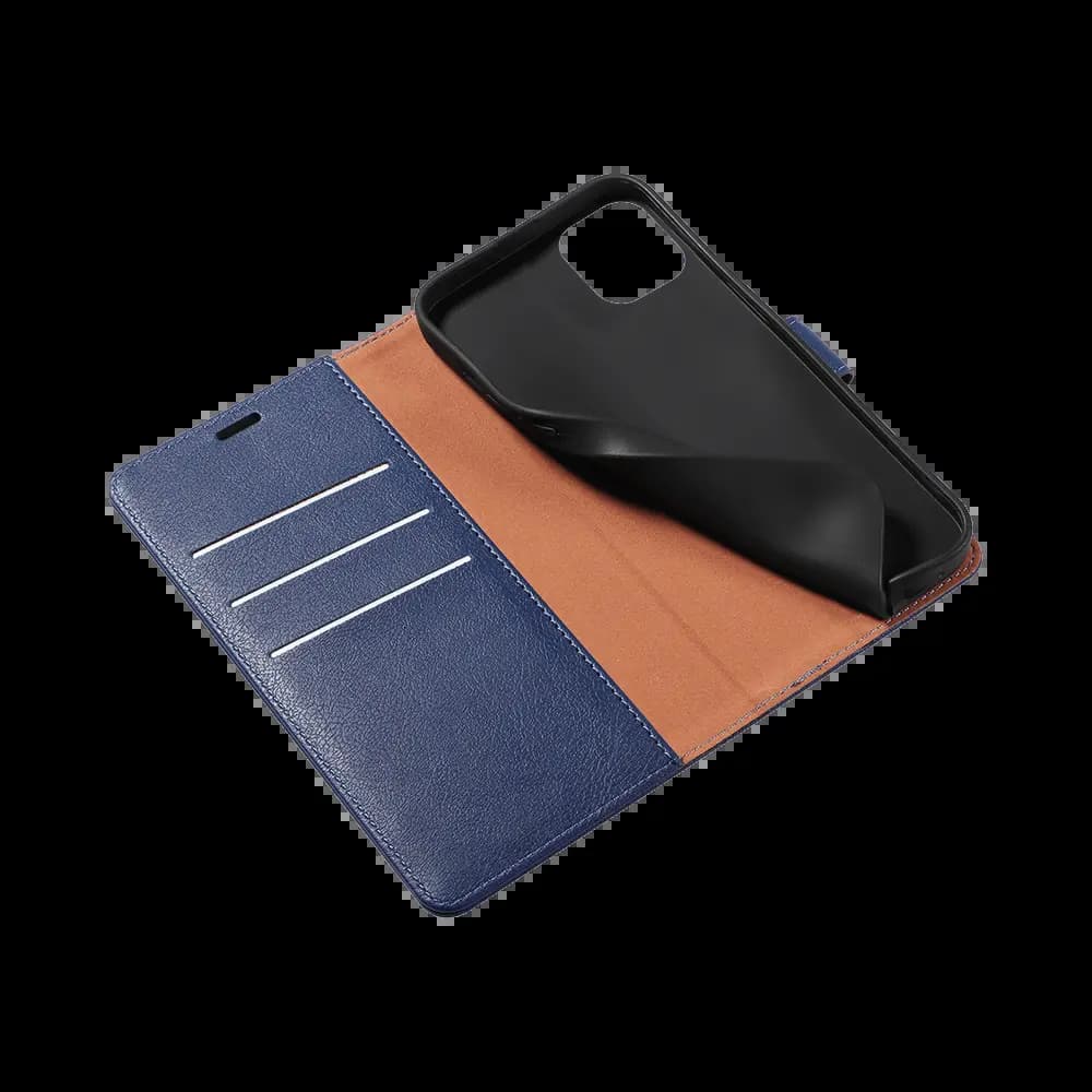 Housse folio anti-RFID iPhone 12 mini – PROTECT IP011 Bleu Marine - Vue 10