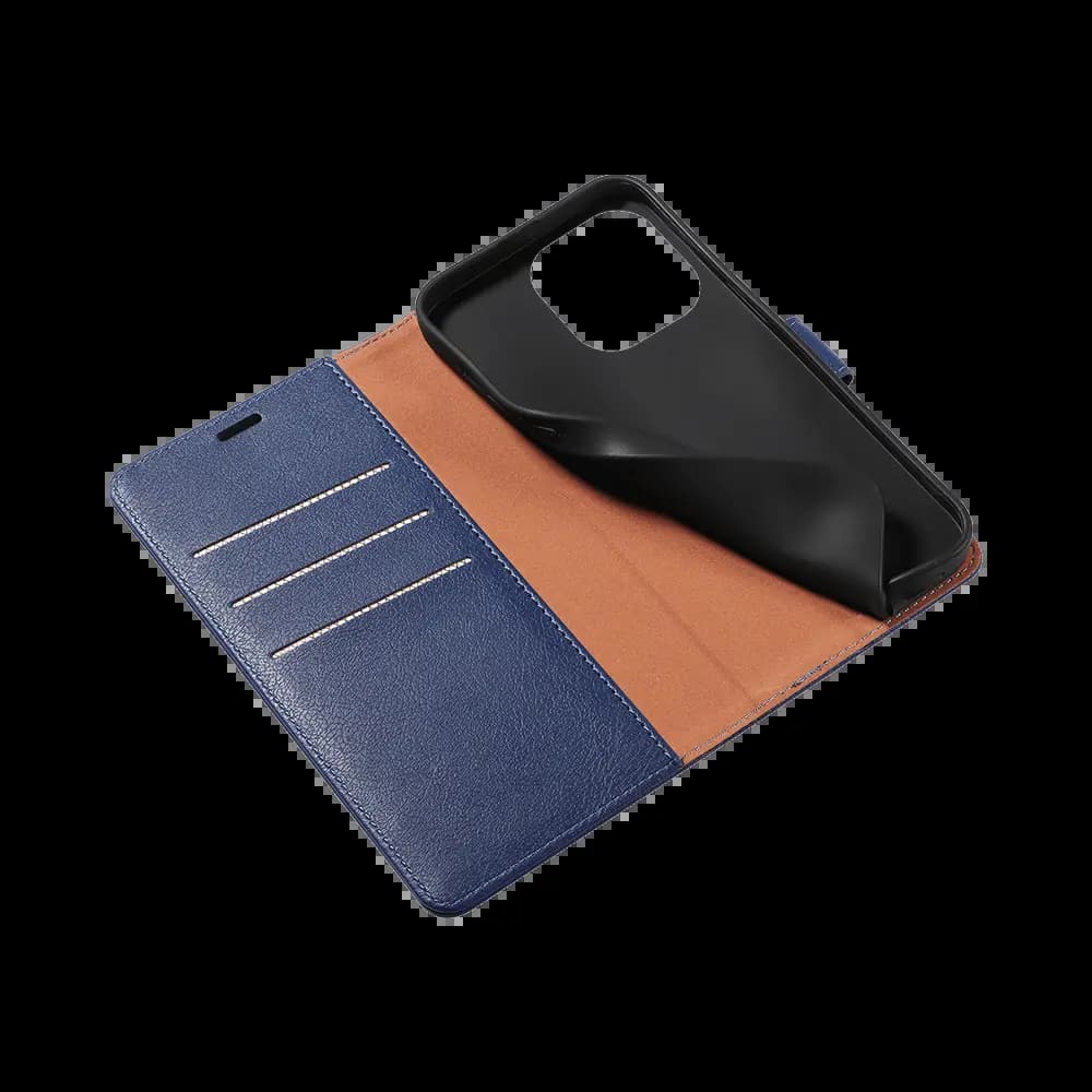 Housse folio anti-RFID iPhone 15 Pro Max – PROTECT IP011 Bleu Marine - Vue 10