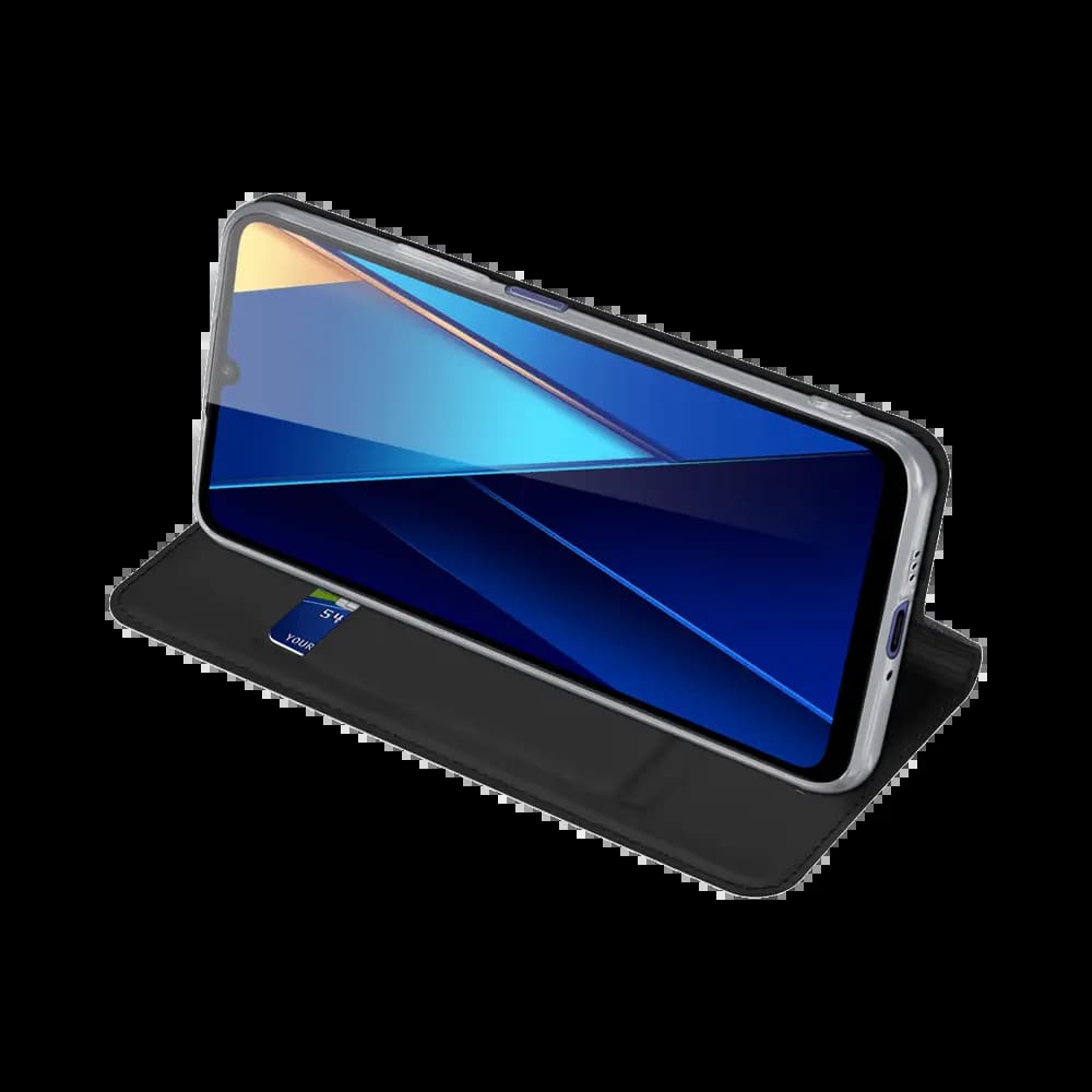 Housse folio Xiaomi Poco C65 / Redmi 13C porte-carte – Dux Ducis Skin Pro Noir - Vue 16