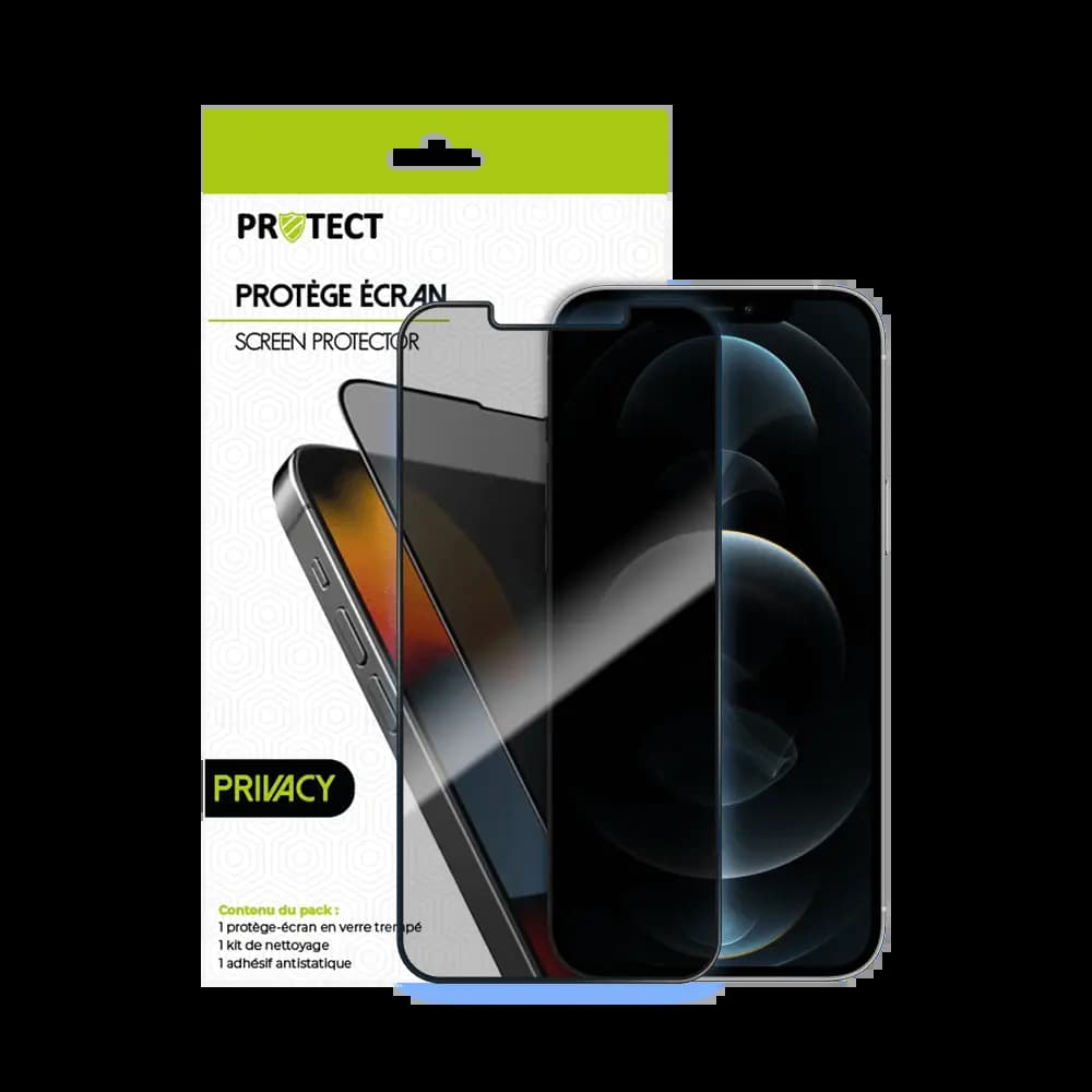 Verre trempé anti-espions 9H – iPhone 12 Pro Max – PROTECT Transparent - Vue 20