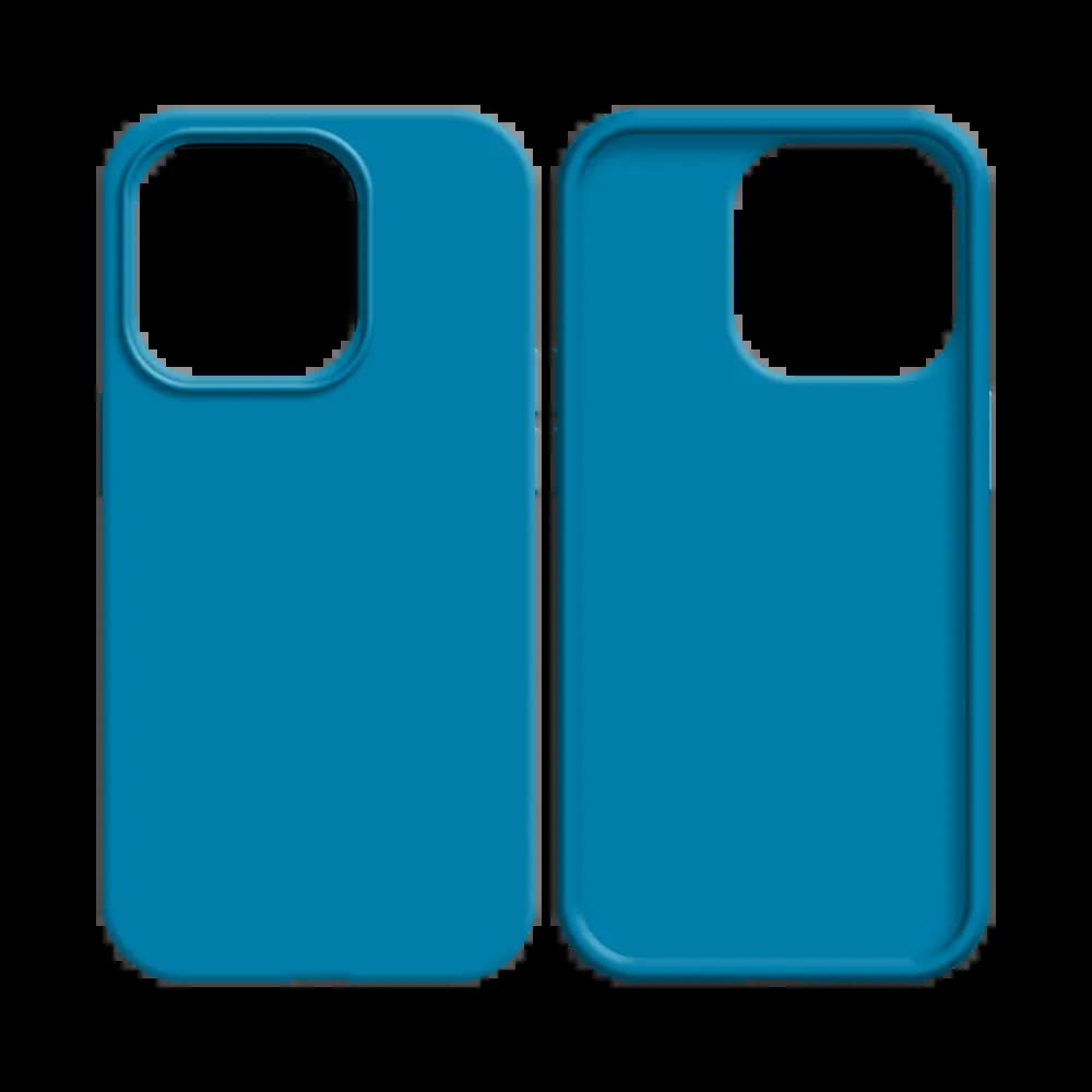 Coque silicone iPhone 15 - Bleu Ciel - Vue 12