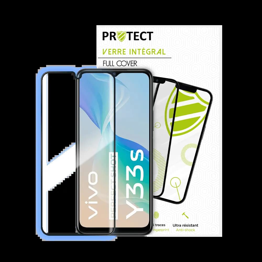 Verre trempé intégral 5D 9H – protection écran compatible Vivo Y21s / Y21 / Y33s 4G – PROTECT Noir - Vue 24