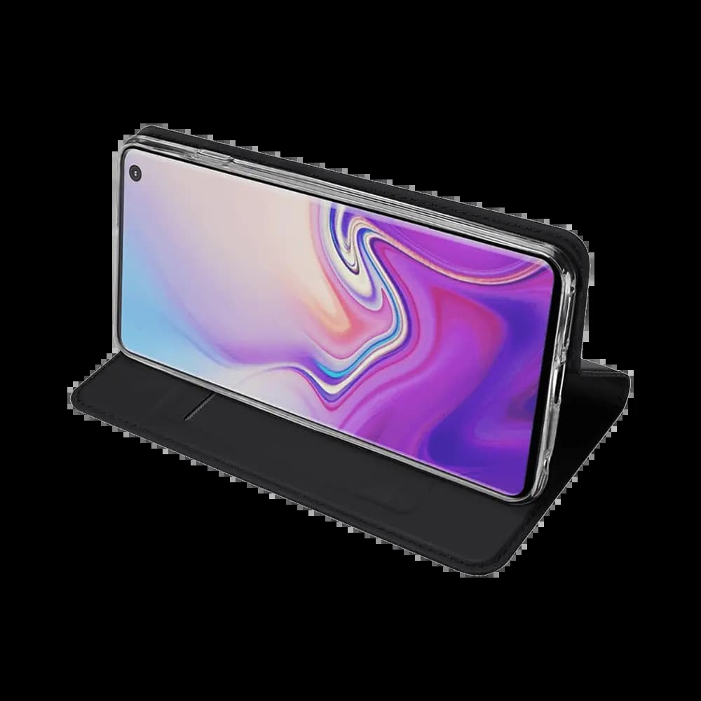 Housse folio Samsung Galaxy S10 porte-carte – Dux Ducis Skin Pro Noir - Vue 16