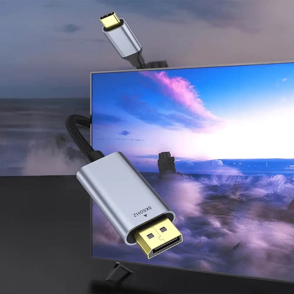 Câble USB-C vers DisplayPort 8K & 4K 144Hz nylon tressé - 1m - Vue 11