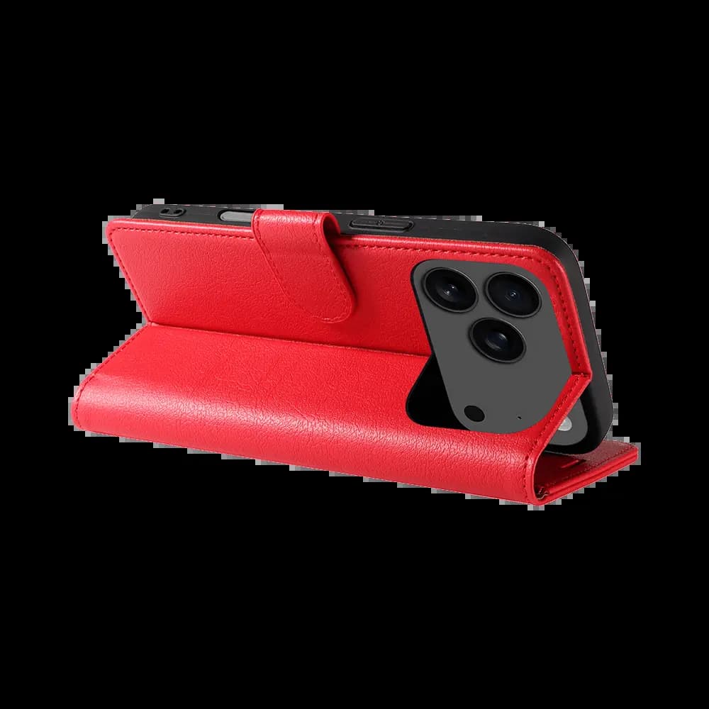 Housse folio anti-RFID iPhone 17 Pro Max – PROTECT IP011 Rouge - Vue 5