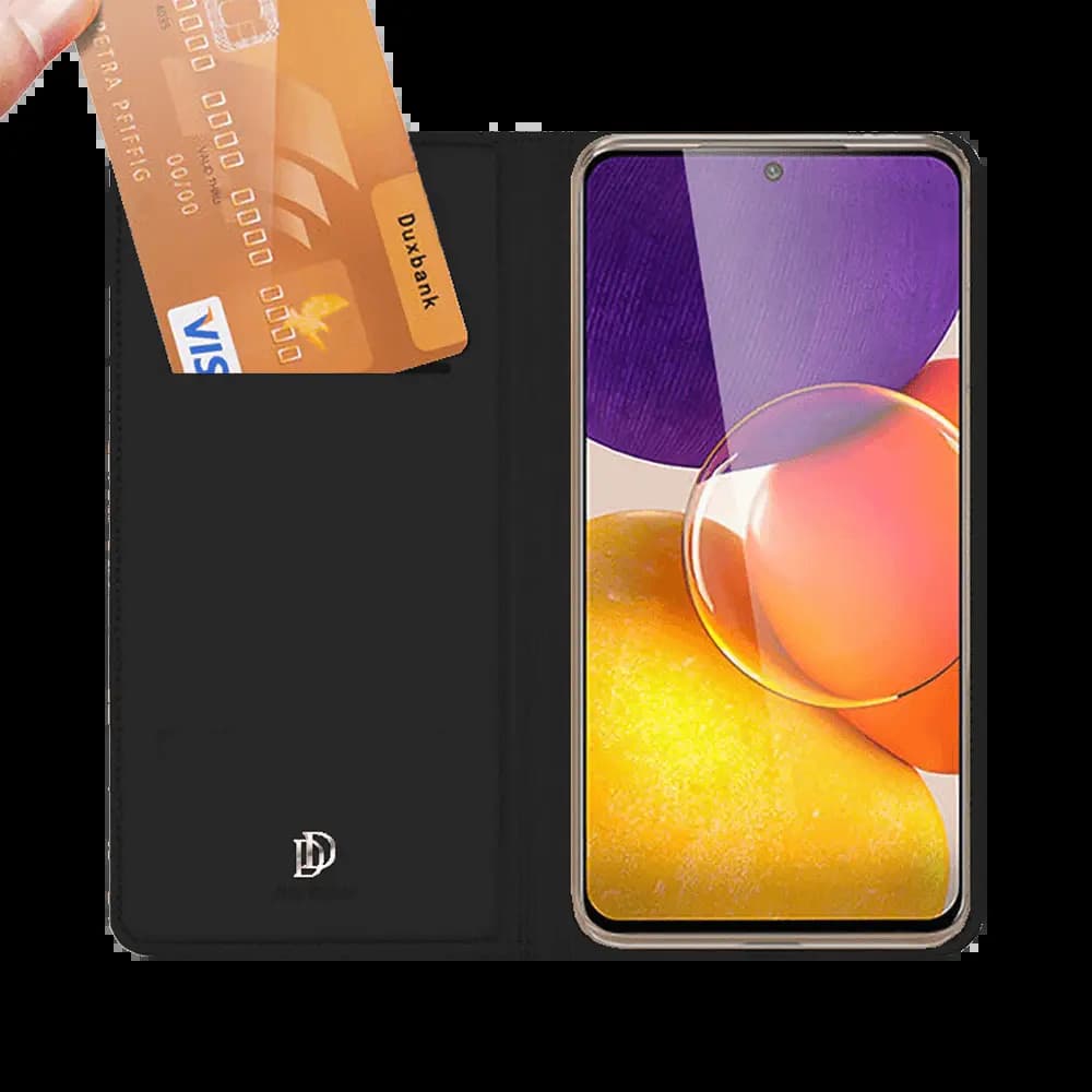 Housse folio Samsung Galaxy A82 5G porte-carte – Dux Ducis Skin Pro Noir - Vue 3