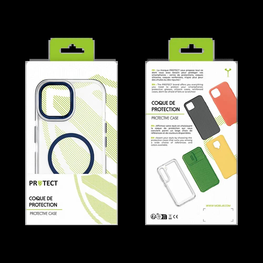 Coque MagSafe antichoc iPhone 15 – PROTECT MS01 Bleu - Vue 12