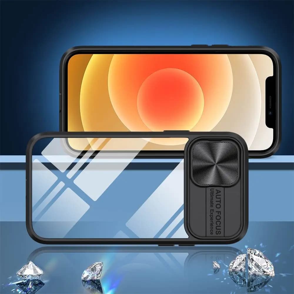 Coque avec cache caméra iPhone 12 – PROTECT IE027 Noir - Vue 4