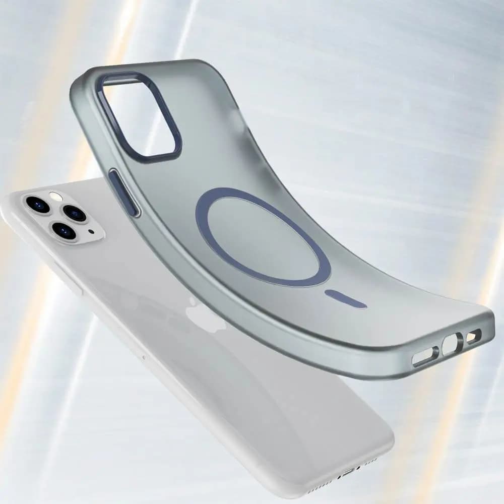 Coque MagSafe bi-matière – iPhone 11 Pro Max – PROTECT MF-006 Bleu Marine - Vue 4