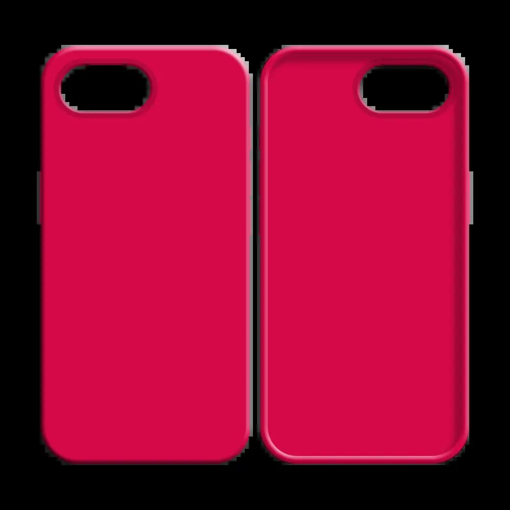 Coque silicone iPhone 16e / iPhone 17e - Rose Vif - Vue 8