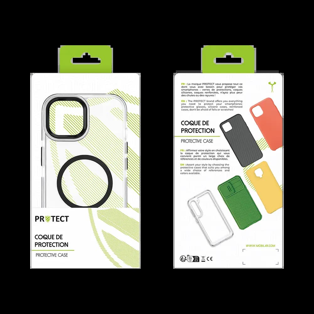 Coque MagSafe antichoc iPhone 15 Pro – PROTECT MS01 Noir - Vue 12