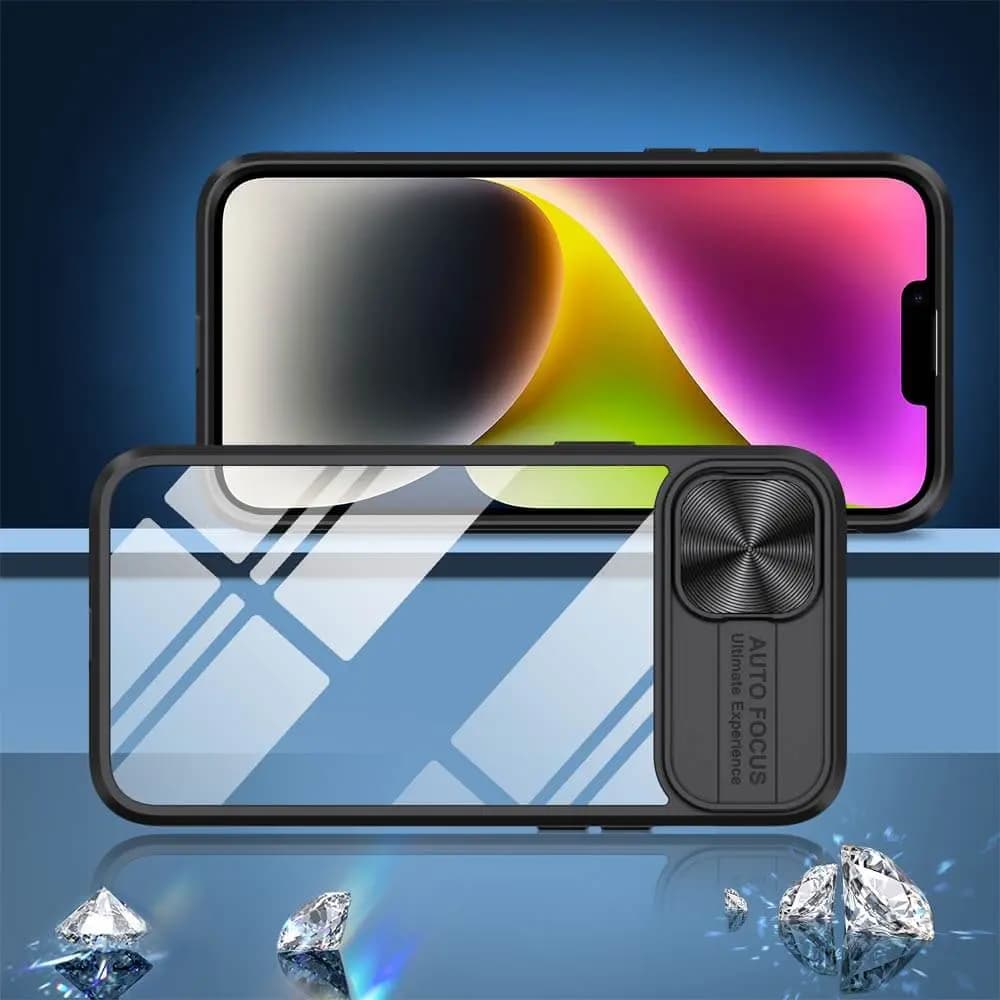 Coque avec cache caméra – iPhone 14 Plus – PROTECT IE027 Noir - Vue 4