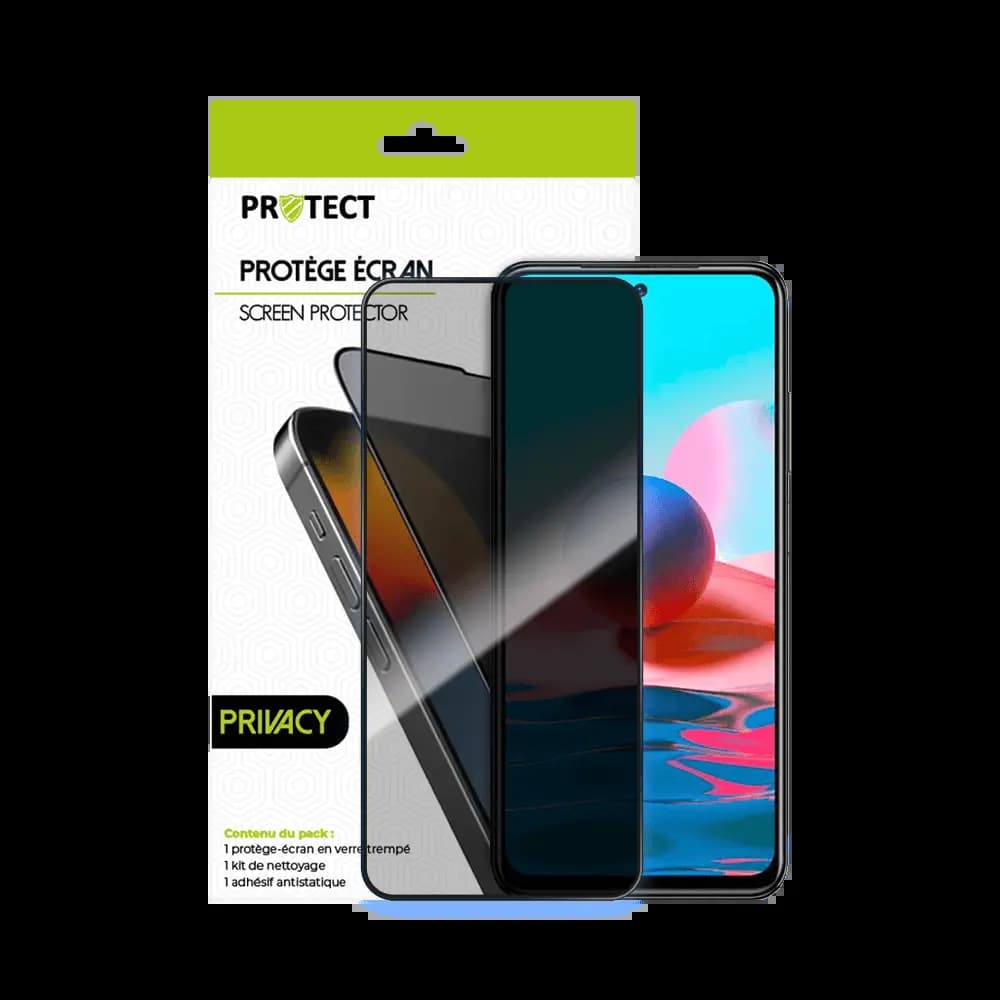 Verre trempé anti-espions 9H – Xiaomi Redmi Note 10 4G – PROTECT Transparent - Vue 20