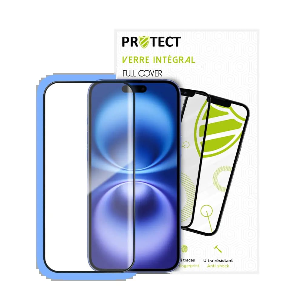 Verre trempé intégral 5D 9H – protection écran Apple iPhone 16 Plus – PROTECT Noir - Vue 20