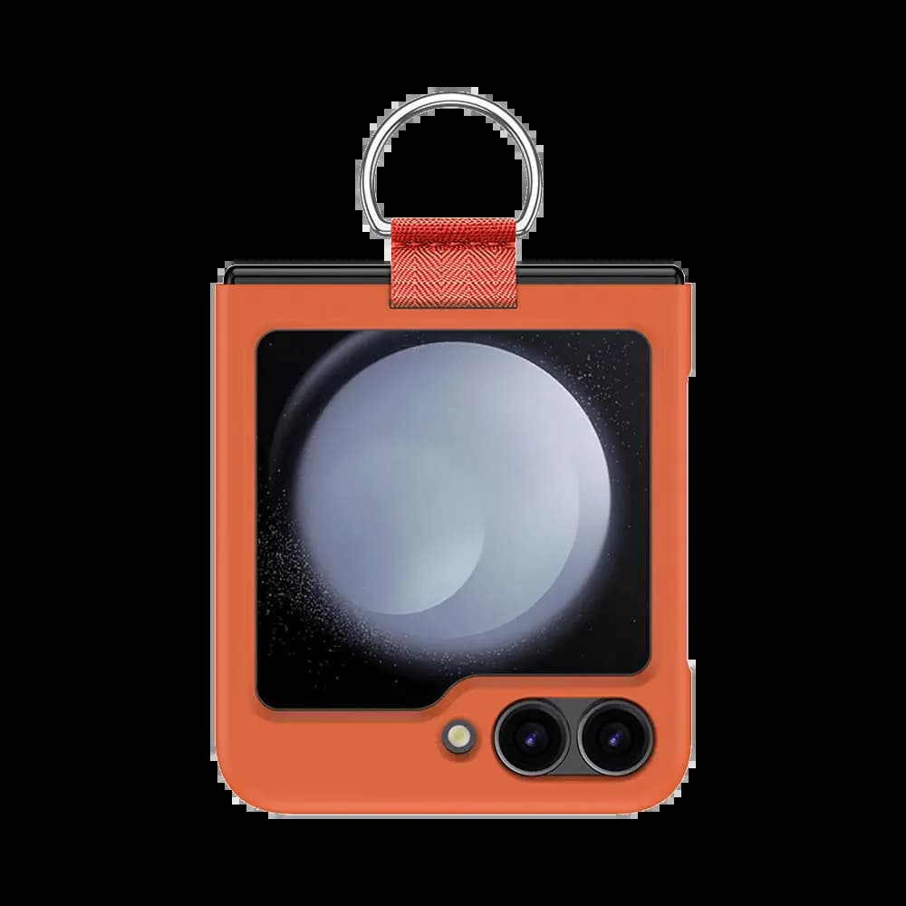 Coque de Protection avec Anneau Samsung Galaxy Z Flip 6 5G Orange - Vue 5