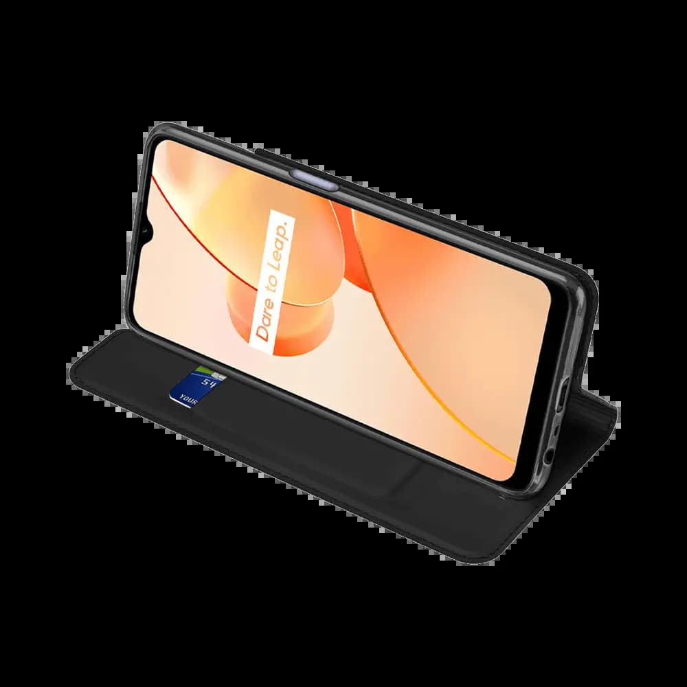 Housse folio Realme C31 porte-carte – Dux Ducis Skin Pro Noir - Vue 16
