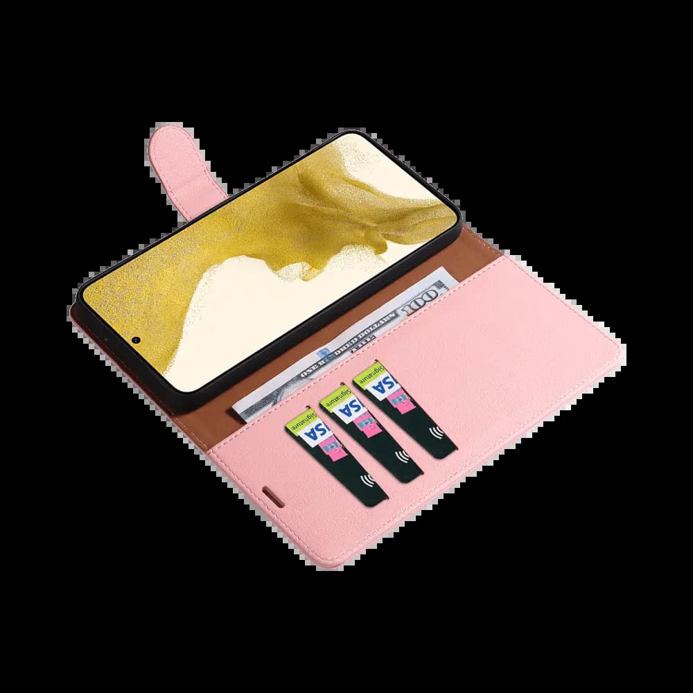 Housse folio anti-RFID Samsung Galaxy S23 5G PROTECT IP011 Rose - Vue 7