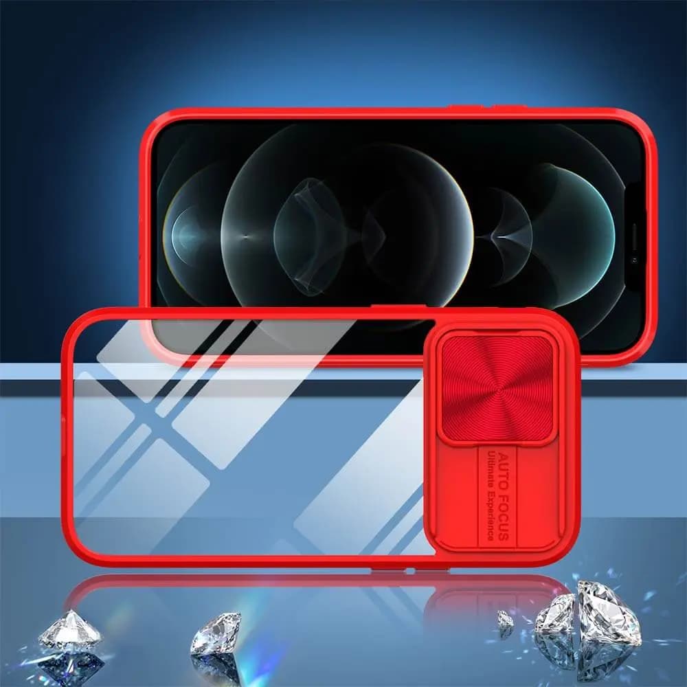 Coque avec cache caméra iPhone 12 Pro Max – PROTECT IE027 Rouge  - Vue 4