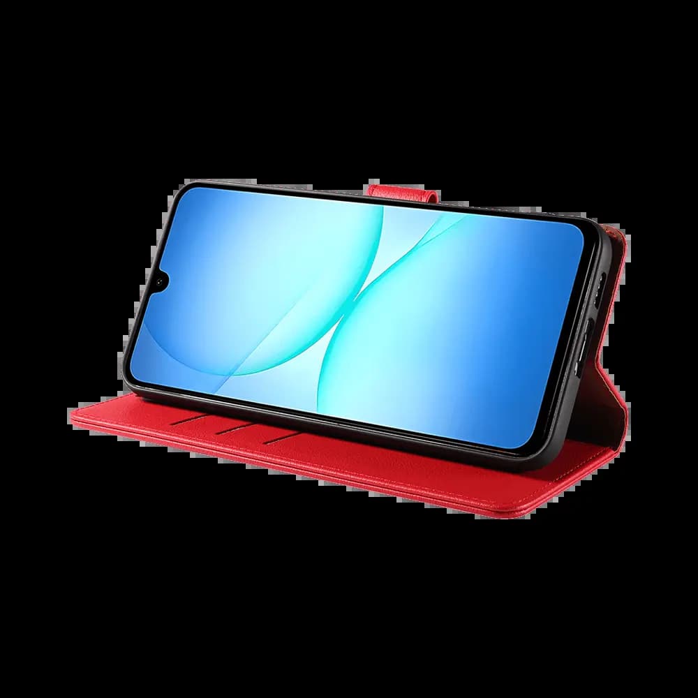 Housse folio anti-RFID Samsung Galaxy A17 5G – PROTECT IP011 Rouge - Vue 17