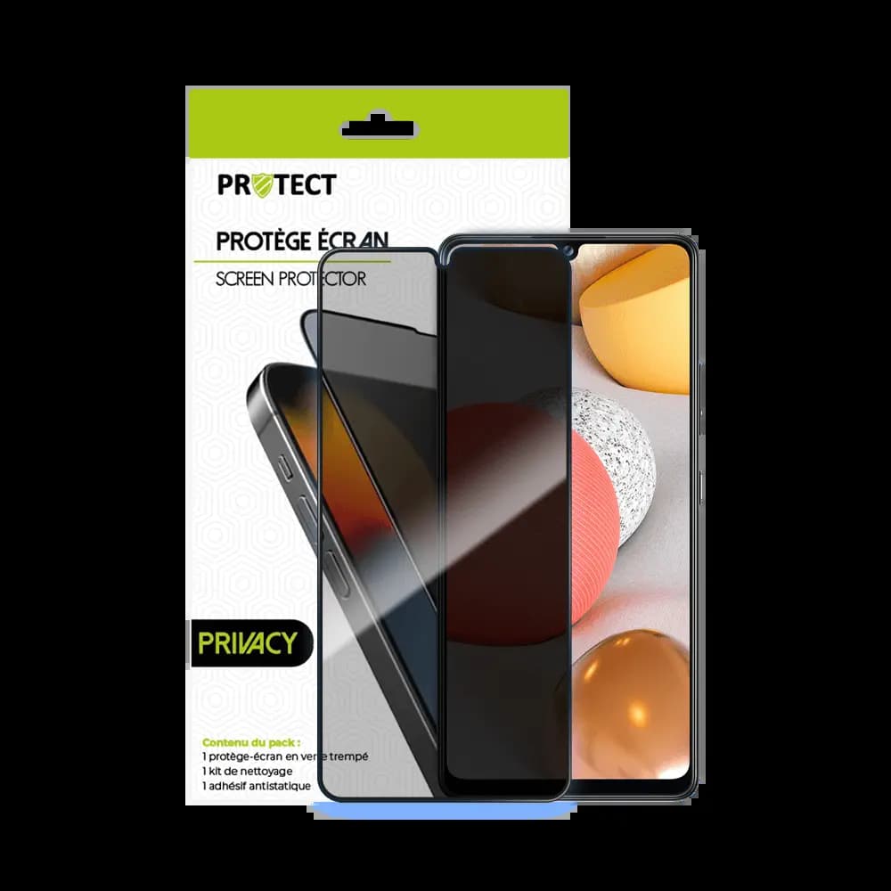Verre trempé anti-espions 9H – compatible Samsung Galaxy A42 5G / A22 5G – PROTECT Transparent - Vue 20