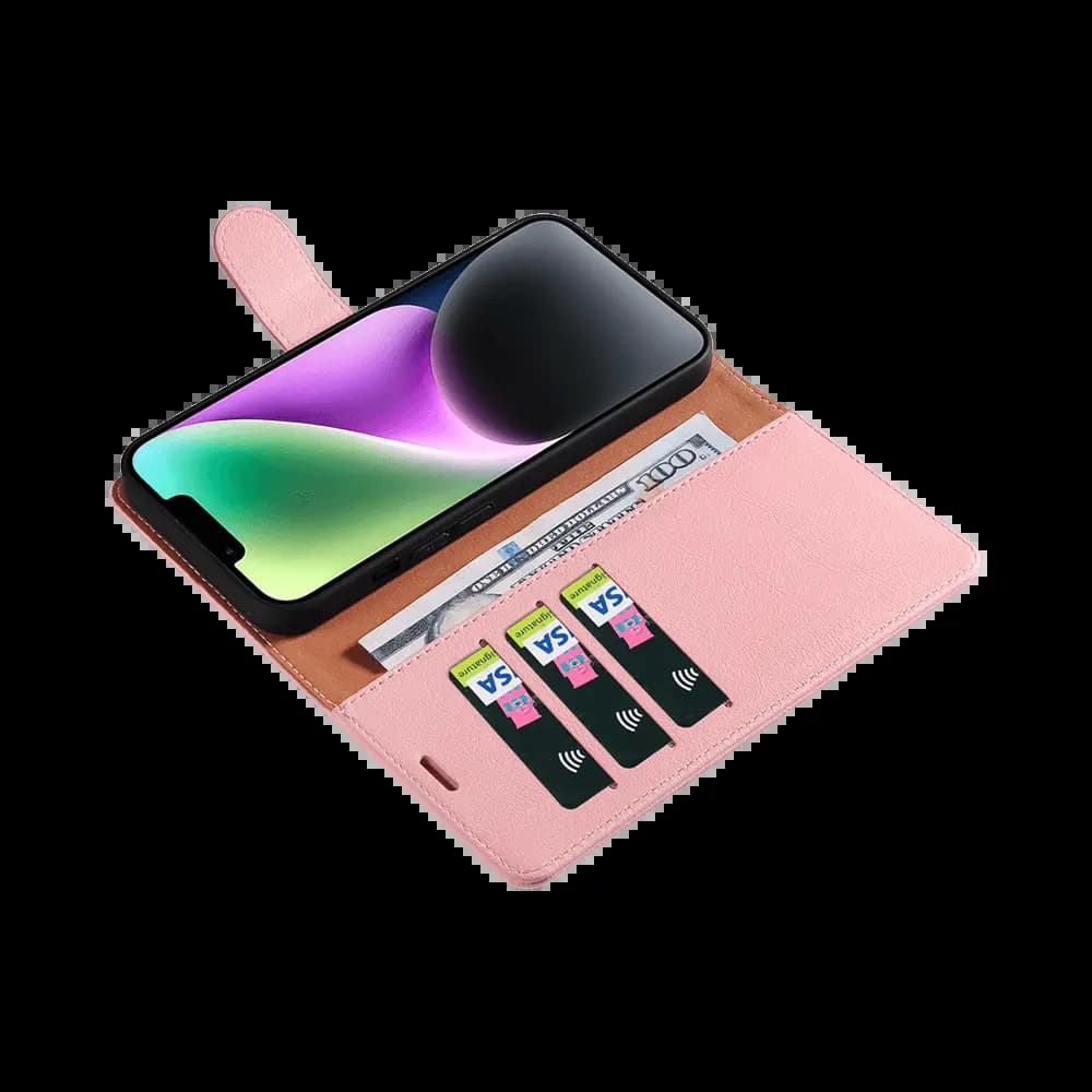 Housse folio anti-RFID iPhone 14 Plus – PROTECT IP011 Rose - Vue 7