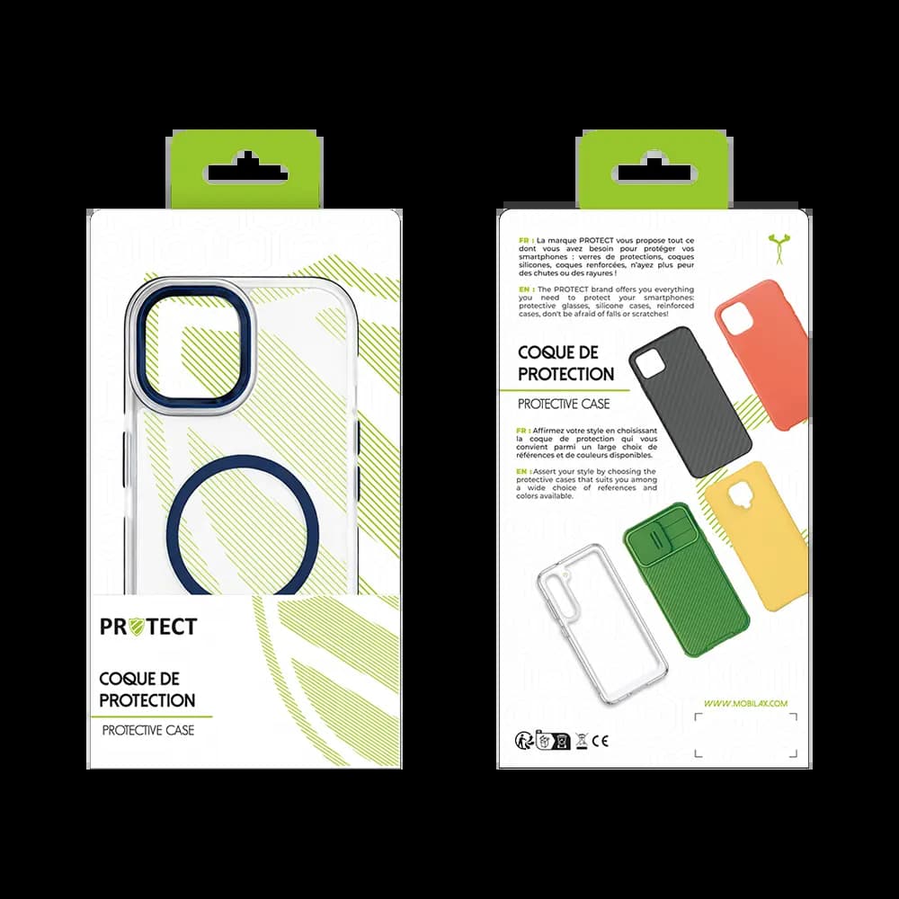 Coque MagSafe antichoc iPhone 15 Pro Max – PROTECT MS01 Bleu - Vue 12