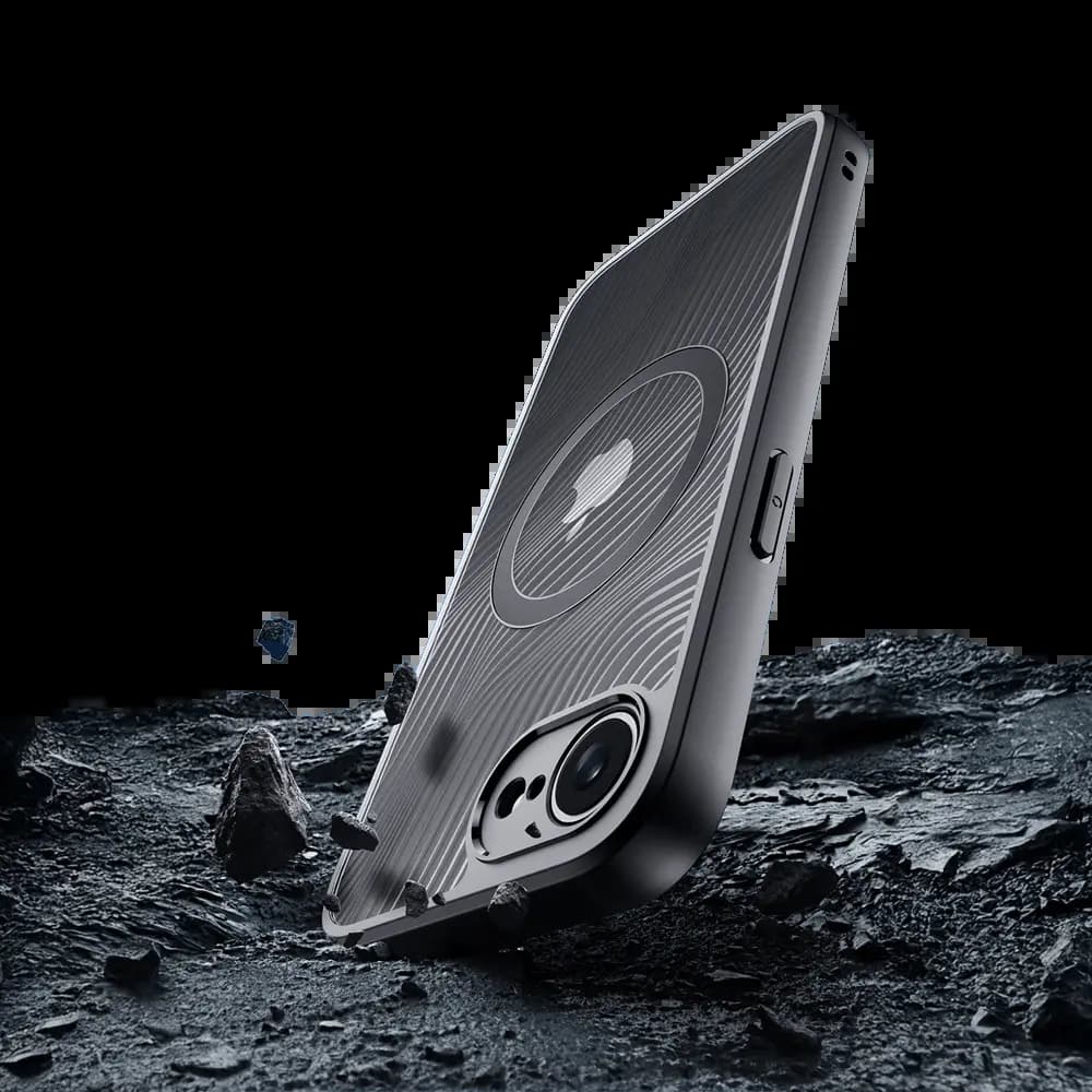 Coque MagSafe iPhone 16e / iPhone 17e anti-chocs – Dux Ducis Aimo Mag Noir - Vue 24