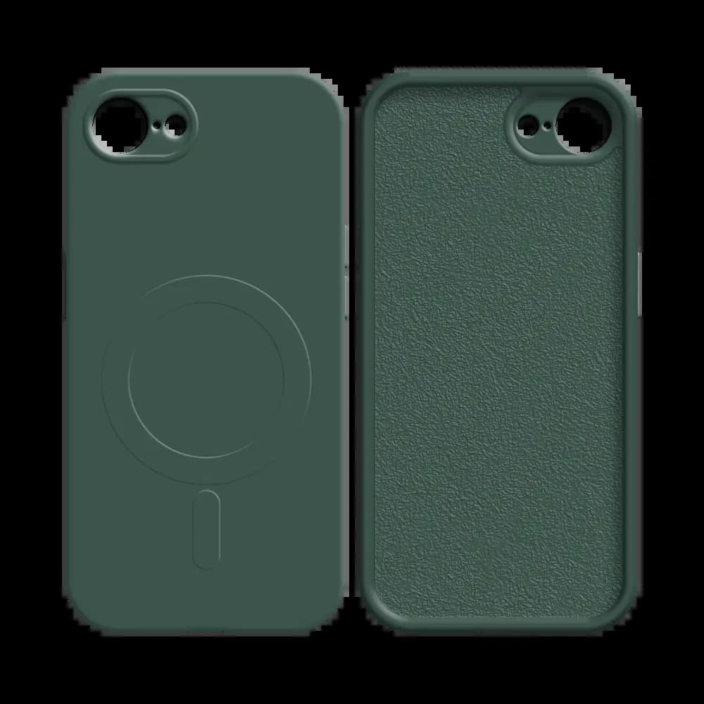 Coque MagSafe iPhone 16e / iPhone 17e antichoc et intérieur flanelle - PROTECT IZ001 Vert Foncé - Vue 5