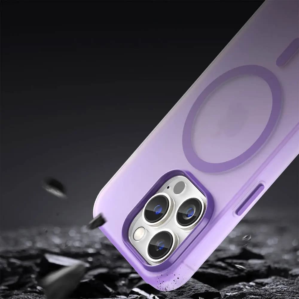 Coque MagSafe bi-matière –  iPhone 14 Pro Max – PROTECT MF-006 Violet foncé - Vue 24