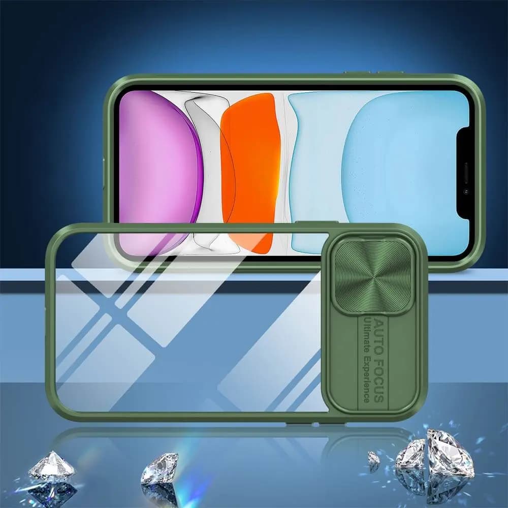 Coque avec cache caméra iPhone 11 – PROTECT IE027 Vert Foncé  - Vue 4