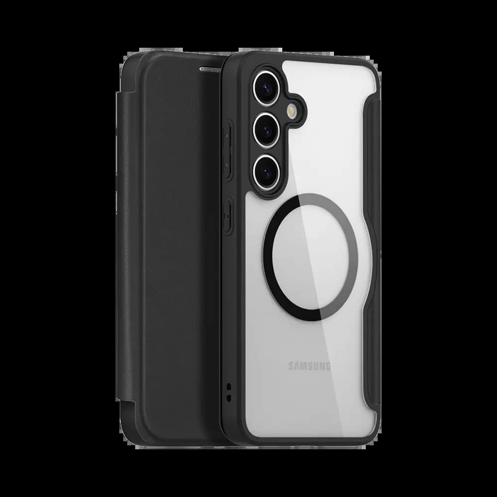 Housse folio MagSafe Samsung Galaxy S24+ 5G – Dux Ducis Skin X Pro Noir - Vue 4
