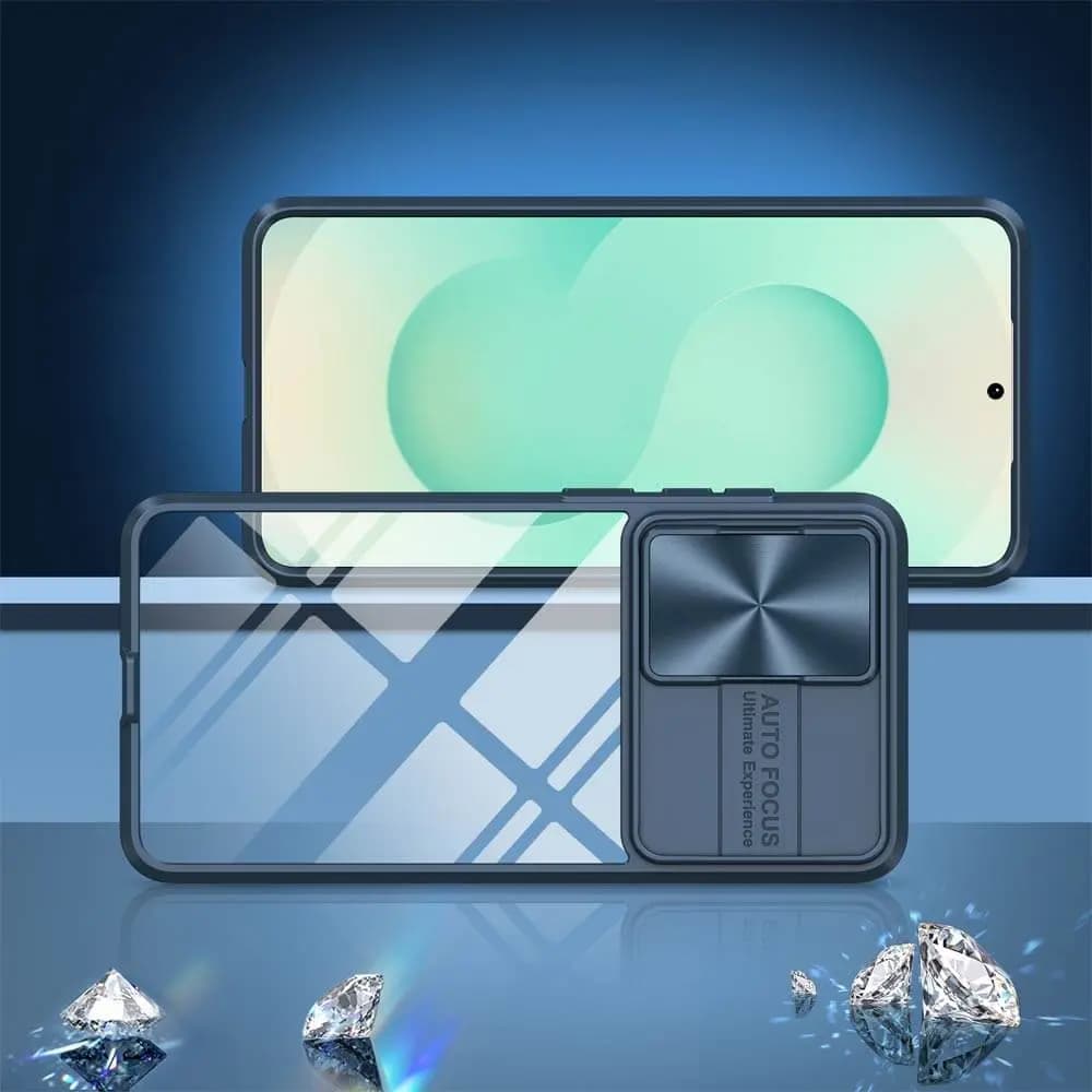 Coque avec cache caméra – Samsung Galaxy S25 Edge – PROTECT IE027 Bleu Marine - Vue 3