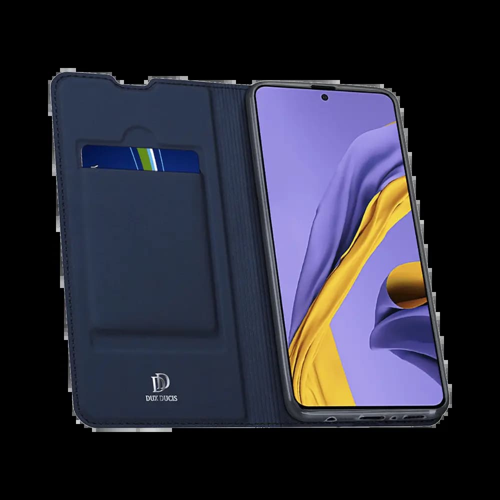 Housse folio Samsung Galaxy A51 porte-carte – Dux Ducis Skin Pro Bleu - Vue 3