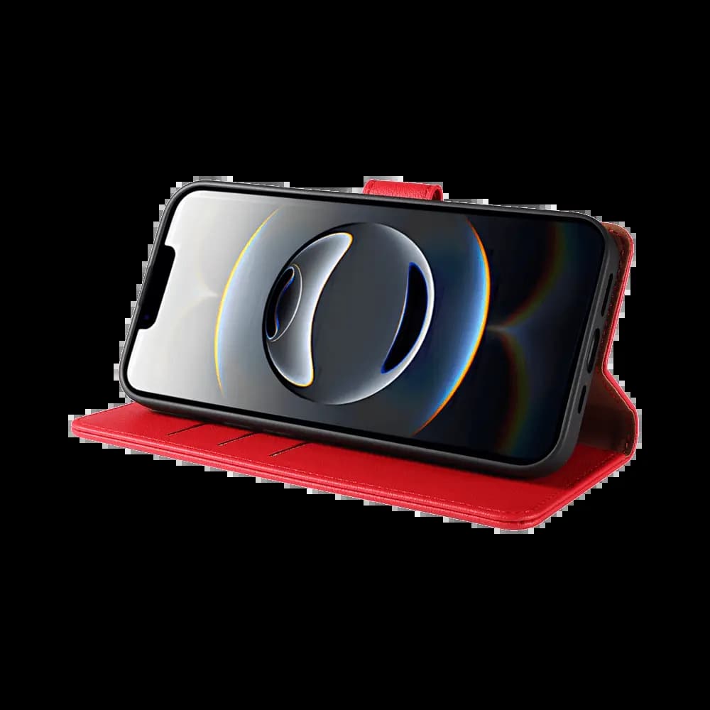 Housse folio anti-RFID iPhone 16e – PROTECT IP011 Rouge - Vue 13