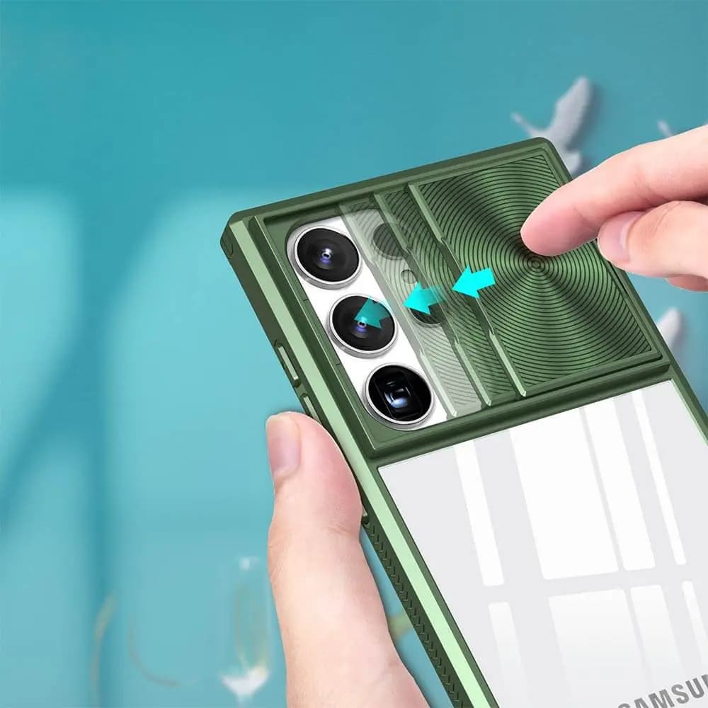 Coque avec cache caméra – Samsung Galaxy S25 Ultra – PROTECT IE027 Vert Foncé - Vue 18