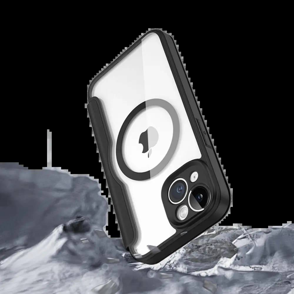 Housse folio MagSafe iPhone 13 / 14 – Dux Ducis Skin X Pro Violet - Vue 24