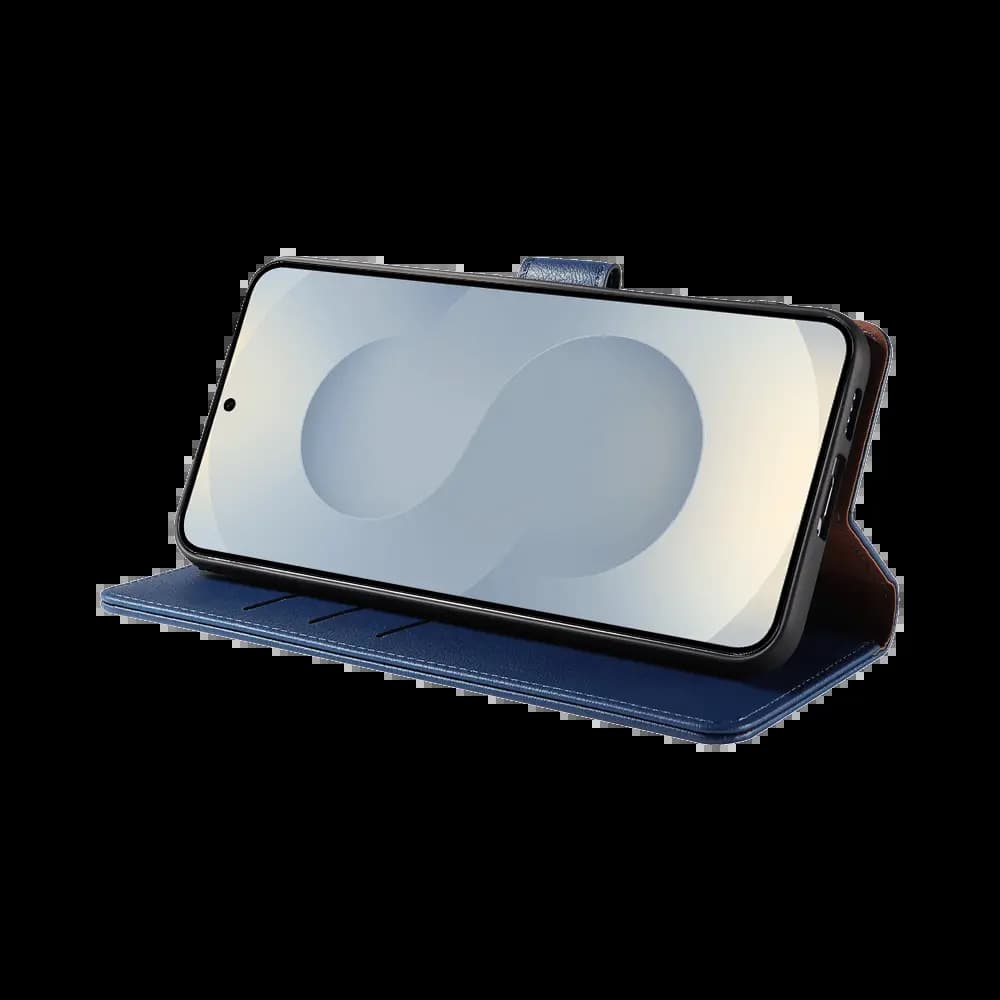 Housse folio anti-RFID Samsung Galaxy S25 – PROTECT IP011 Bleu Marine - Vue 13